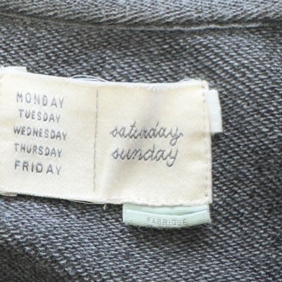 Anthropologie Saturday Sunday Sweatshirt Women's L Gray Burnout Let's Go Bananas - Picture 15 of 15